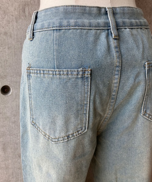 美品　アメリ　デニム　フリル Ameri（アメリ）の「FRILL DENIM SET UP（つなぎ/オールインワン