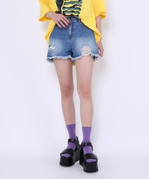 PUNYUS | ダメージデニムショートパンツ(デニムパンツ)