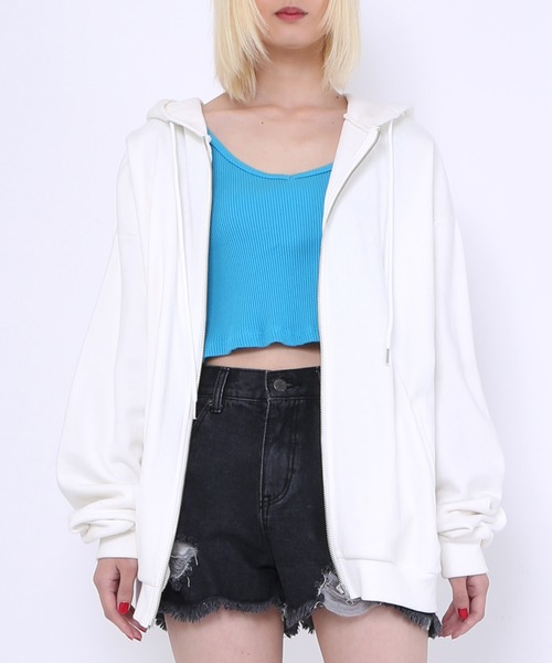 PUNYUS（プニュズ）の「ダメージデニムショートパンツ（デニムパンツ・レディース・ブラック/ライトブルー/スカイブルー・1/2/4/3）」の17枚目の写真