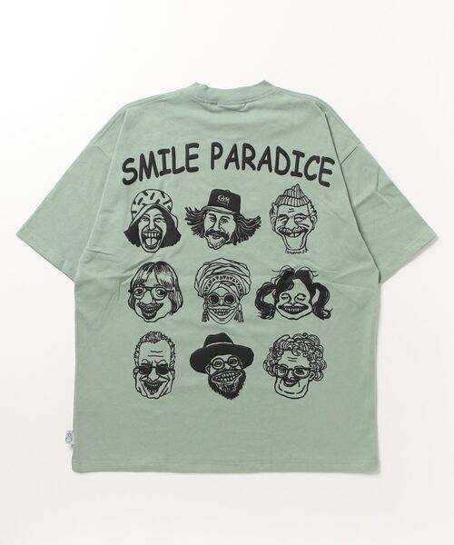 gym master(ジムマスター)の「7.4oz SMILE PARADICEビッグTEE(Tシャツ/カットソー・メンズ・ベージュ/ホワイト/ブラック/ミント/マスタード・SMALL/MEDIUM/LARGE/X-LARGE)」の8枚目の写真