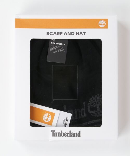 Timberland(ティンバーランド)の「『Timberland』STRIPE LOGO JACQUARD SCARF リバーシブル ニット帽&マフラー セット(ニットキャップ/ビーニー・レディース・ブラック/グレー/キャメル・FREE)」の11枚目の写真