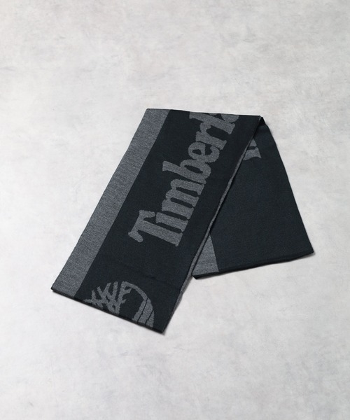 Timberland(ティンバーランド)の「『Timberland』STRIPE LOGO JACQUARD SCARF リバーシブル ニット帽&マフラー セット(ニットキャップ/ビーニー・レディース・ブラック/グレー/キャメル・FREE)」の6枚目の写真