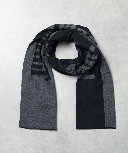 Timberland(ティンバーランド)の「『Timberland』STRIPE LOGO JACQUARD SCARF リバーシブル ニット帽&マフラー セット(ニットキャップ/ビーニー・レディース・ブラック/グレー/キャメル・FREE)」の8枚目の写真