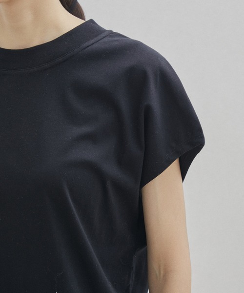 SALON adam et rope'（サロン アダム エ ロペ）の「【UVケア・接触冷感・洗濯耐久】PRIMA VEIL コットンドルマンTシャツ（Tシャツ/カットソー・レディース・カーキ/ホワイト/ブラック・FREE）」の12枚目の写真