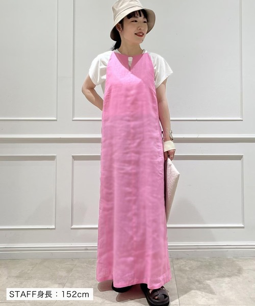 SALON adam et rope'（サロン アダム エ ロペ）の「【UVケア・接触冷感・洗濯耐久】PRIMA VEIL コットンドルマンTシャツ（Tシャツ/カットソー・レディース・カーキ/ホワイト/ブラック・FREE）」の16枚目の写真