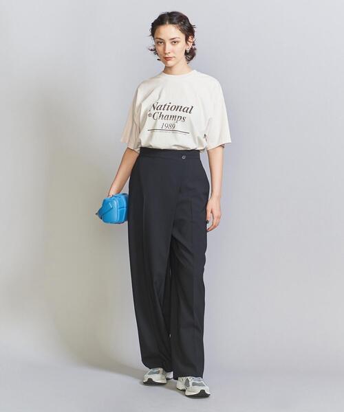 BEAUTY&YOUTH UNITED ARROWS(ビューティーアンドユースユナイテッドアローズ)の「コットン天竺 ロゴプリント Tシャツ(Tシャツ/カットソー・レディース・ナチュラル/ダークグレー・FREE)」の8枚目の写真