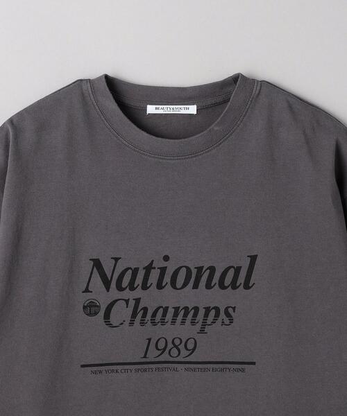 BEAUTY&YOUTH UNITED ARROWS(ビューティーアンドユースユナイテッドアローズ)の「コットン天竺 ロゴプリント Tシャツ(Tシャツ/カットソー・レディース・ナチュラル/ダークグレー・FREE)」の14枚目の写真