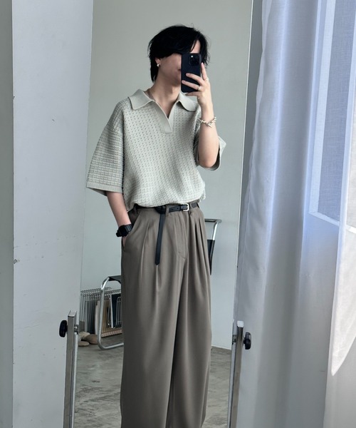 セール】TUCK LOOSE DRAPE SLACKS（スラックス）｜WYM LIDNM