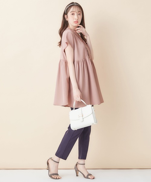 alotta（アロッタ）の「ピンタックデザインチュニック（シャツ