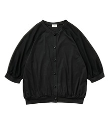 Viola e Viola（ヴィオラエヴィオラ）の「袖シフォン切替ブルゾン風カーディガン（カーディガン/ボレロ・レディース）」