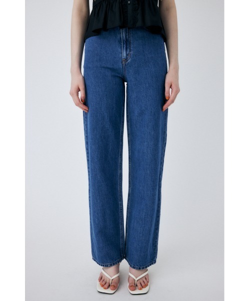 MOUSSY（マウジー）の「COTTON LINEN 90S STRAIGHT（デニムパンツ・レディース・ブルー/ワンウォッシュ/アイボリー・26inch/24inch/25inch/23inch）」の11枚目の写真