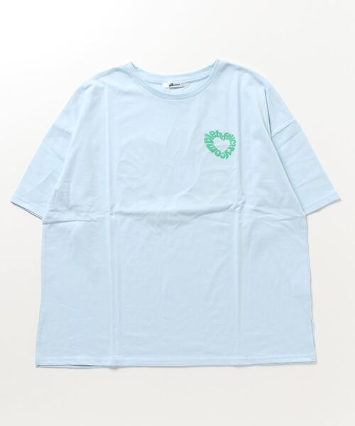 LYEON(リヨン)の「3Dハートロゴ発泡BIGTシャツ(Tシャツ/カットソー・レディース・ブラック/サックスブルー/グレー/ホワイト・FREE)」の6枚目の写真