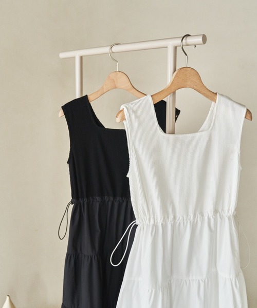 hinari(ヒナリ)の「サマーティアードワンピース(ワンピース・レディース・ブラック/ホワイト・FREE/SMALL)」の4枚目の写真
