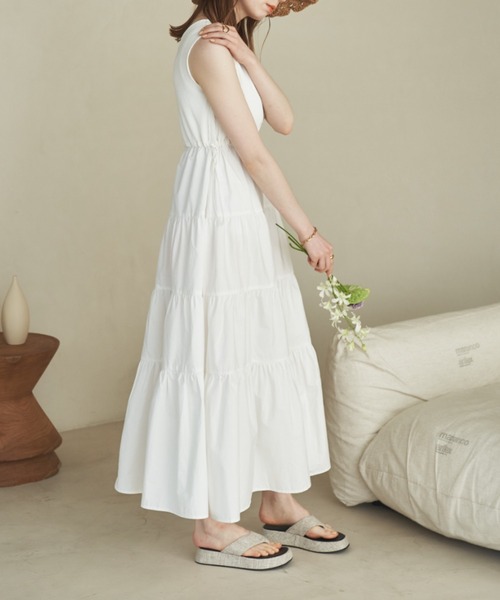 hinari(ヒナリ)の「サマーティアードワンピース(ワンピース・レディース・ブラック/ホワイト・FREE/SMALL)」の20枚目の写真