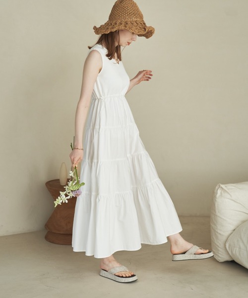 hinari(ヒナリ)の「サマーティアードワンピース(ワンピース・レディース・ブラック/ホワイト・FREE/SMALL)」の12枚目の写真