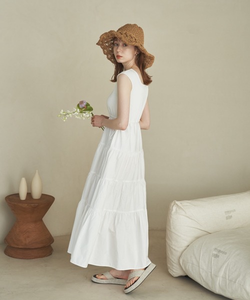 hinari(ヒナリ)の「サマーティアードワンピース(ワンピース・レディース・ブラック/ホワイト・FREE/SMALL)」の11枚目の写真