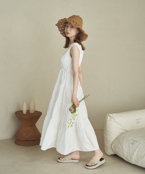 hinari(ヒナリ)の「サマーティアードワンピース(ワンピース・レディース・ブラック/ホワイト・FREE/SMALL)」の21枚目の写真