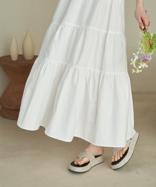 hinari(ヒナリ)の「サマーティアードワンピース(ワンピース・レディース・ブラック/ホワイト・FREE/SMALL)」の19枚目の写真