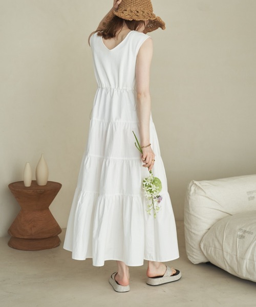 hinari(ヒナリ)の「サマーティアードワンピース(ワンピース・レディース・ブラック/ホワイト・FREE/SMALL)」の13枚目の写真