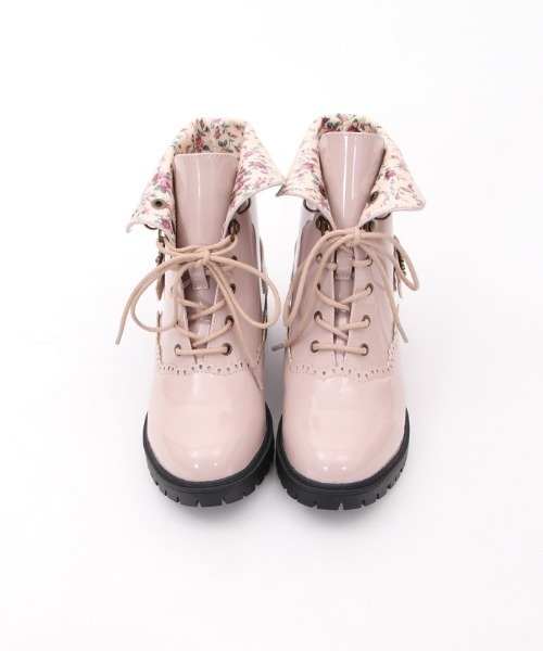 axes femme(アクシーズファム)の「レースアップレインブーツ(レインシューズ・レディース・ネイビー/ピンク・LARGE/MEDIUM)」の22枚目の写真