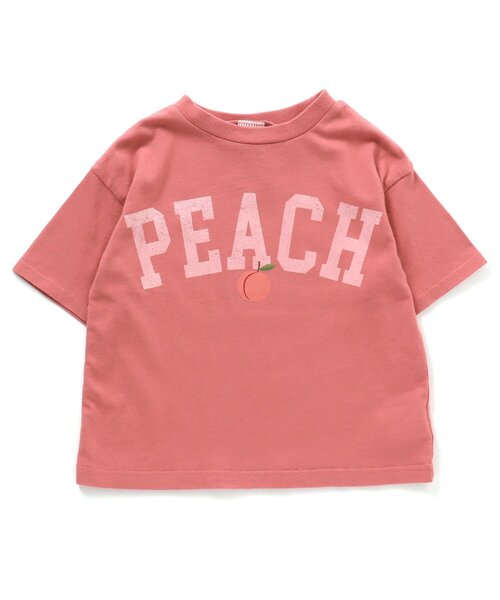 BREEZE（ブリーズ）の「フルーツカレッジTシャツ（Tシャツ/カットソー・キッズ・ピンク/ターコイズブルー/イエロー/グレー/グリーン・80/90/100/110/120/130/140）」の5枚目の写真