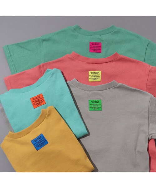 BREEZE（ブリーズ）の「フルーツカレッジTシャツ（Tシャツ/カットソー・キッズ・ピンク/ターコイズブルー/イエロー/グレー/グリーン・80/90/100/110/120/130/140）」の7枚目の写真