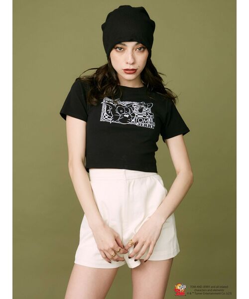 EVRIS(エヴリス)の「10周年記念【ワーナーコラボ】プリントショートTシャツ(Tシャツ/カットソー・レディース・ブラック/ホワイト・FREE)」の9枚目の写真