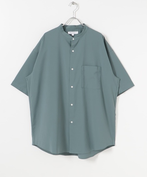 URBAN RESEARCH（アーバンリサーチ）の「『吸水速乾/接触冷感/UVカット』DryCoolバンドオーバーショートスリーブシャツ（シャツ/ブラウス・メンズ・グレー系その他/ブラック/ベージュ・LARGE/MEDIUM）」の9枚目の写真