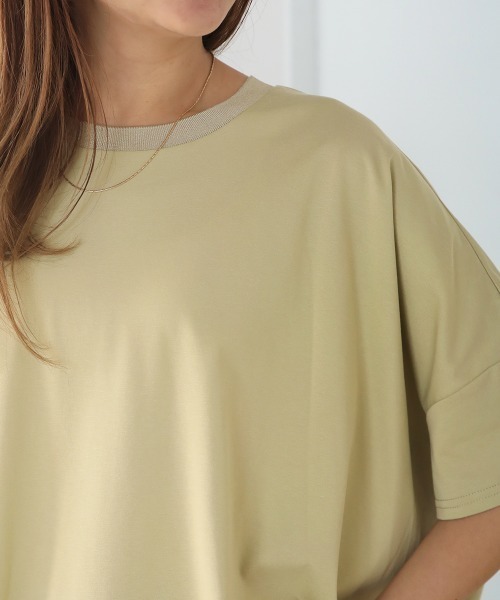 Bou Jeloud(ブージュルード)の「ドライコットンバックロゴTシャツ(Tシャツ/カットソー・レディース・イエロー/グレイッシュベージュ/ホワイト/ブラック・FREE)」の21枚目の写真