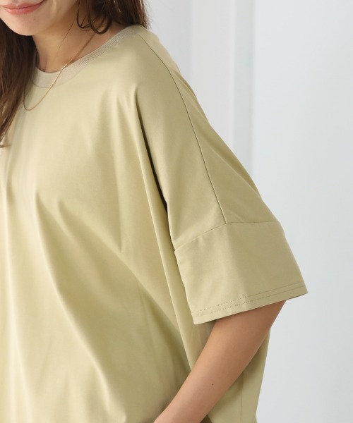 Bou Jeloud(ブージュルード)の「ドライコットンバックロゴTシャツ(Tシャツ/カットソー・レディース・イエロー/グレイッシュベージュ/ホワイト/ブラック・FREE)」の22枚目の写真