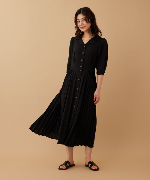 Jayro(ジャイロ)の「【大人可愛い】7分袖サイドプリーツOP(ワンピース・レディース・ベージュ/ピンク・M)」の19枚目の写真