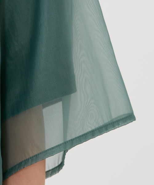 Le temps riche（ルタンリッシュ）の「オーガンジーレイヤードＴシャツ ＜Le temps riche＞（Tシャツ/カットソー・レディース・ブラック/グリーン/ホワイト・M）」の8枚目の写真