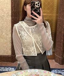 透かし柄ベスト/WEB/EC限定商品