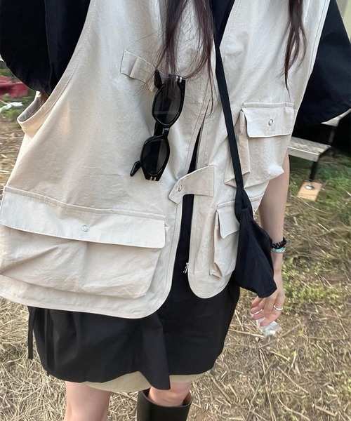 LYEON（リヨン）の「ミリタリーベスト/ジレ（ベスト・レディース・カーキ/ベージュ・FREE）」の9枚目の写真
