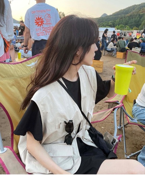 LYEON（リヨン）の「ミリタリーベスト/ジレ（ベスト・レディース・カーキ/ベージュ・FREE）」の10枚目の写真