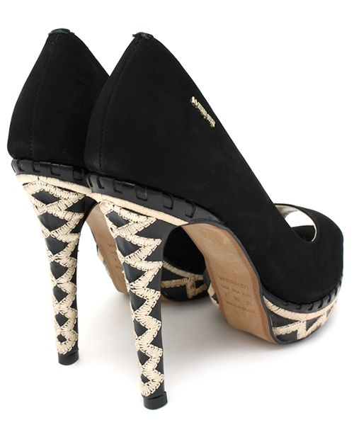 WERNER（ワーナー）の「【WERNER】オープントゥパンプス（サンダル・レディース・ホワイト/ブラック/サンドベージュ・37/36/38）」の4枚目の写真