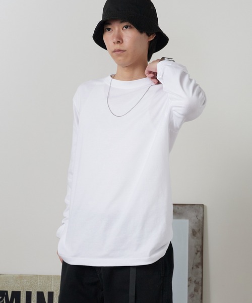 LIFEMAX(ライフマックス)の「▲LIFEMAX/ライフマックス 5.6オンスハイグレード クルーネック ロングスリーブTシャツ 無地Tシャツ ロンT カットソー 長袖 秋 秋服 2026年秋冬(Tシャツ/カットソー・メンズ・ホワイト/バーガンディー/ネイビー/アッシュ/グリーン/ブラック・M/L/XL/S/XS)」の2枚目の写真
