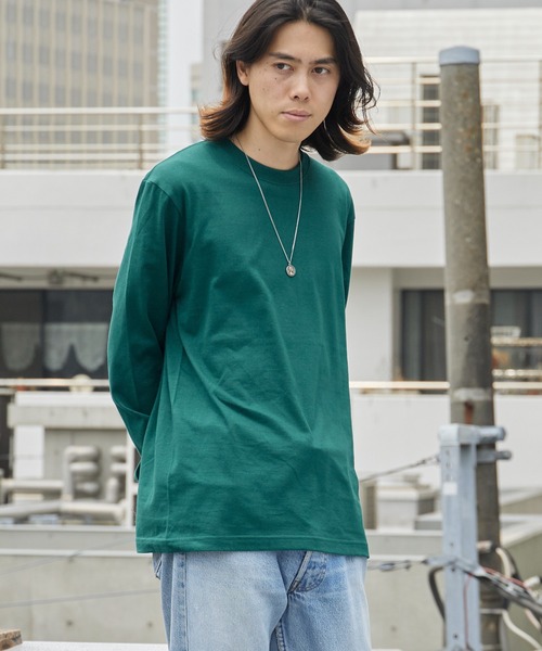 LIFEMAX(ライフマックス)の「▲LIFEMAX/ライフマックス 5.6オンスハイグレード クルーネック ロングスリーブTシャツ 無地Tシャツ ロンT カットソー 長袖 秋 秋服 2026年秋冬(Tシャツ/カットソー・メンズ・ホワイト/バーガンディー/ネイビー/アッシュ/グリーン/ブラック・M/L/XL/S/XS)」の4枚目の写真