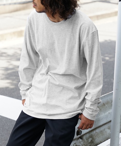 LIFEMAX(ライフマックス)の「▲LIFEMAX/ライフマックス 5.6オンスハイグレード クルーネック ロングスリーブTシャツ 無地Tシャツ ロンT カットソー 長袖 秋 秋服 2026年秋冬(Tシャツ/カットソー・メンズ・ホワイト/バーガンディー/ネイビー/アッシュ/グリーン/ブラック・M/L/XL/S/XS)」の15枚目の写真