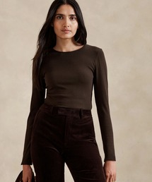リブ ロングスリーブ クルーネックTシャツ