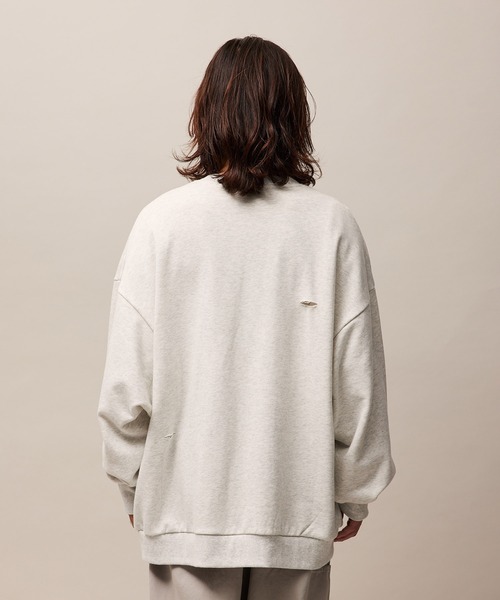 re_k by JUNRED（レクバイジュンレッド）の「re_k by JUNRED / ヴィンテージライクダメージスウェットプルオーバー（スウェット・メンズ・グリーン/チャコールグレー/ライトグレー・S/M/L）」の19枚目の写真