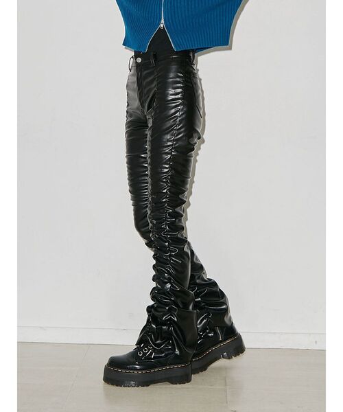 jouetie（ジュエティ）の「ギャザーフレアパンツ（その他パンツ・レディース・ブルー/ブラック/クリア・SMALL/MEDIUM）」の9枚目の写真