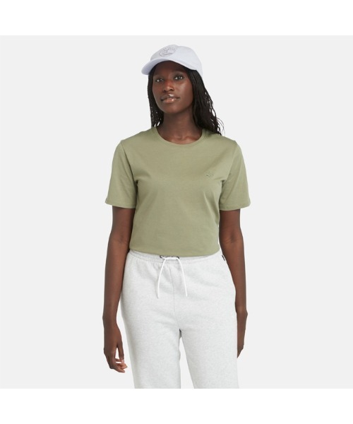 Timberland(ティンバーランド)の「レディース 半袖 エクスター リバー Tシャツ(Tシャツ/カットソー・レディース・グレー/グリーン/ウィート・SMALL/MEDIUM/LARGE/X-LARGE/X-SMALL)」の1枚目の写真