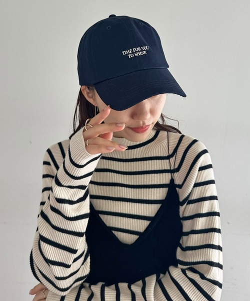 DISCOAT（ディスコート）の「2段ロゴキャップ（キャップ・レディース・ネイビー/ブルー/グレイッシュベージュ・FREE）」の9枚目の写真