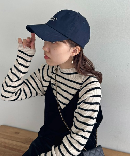 DISCOAT（ディスコート）の「2段ロゴキャップ（キャップ・レディース・ネイビー/ブルー/グレイッシュベージュ・FREE）」の12枚目の写真