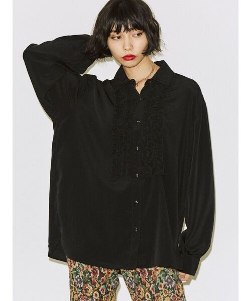 jouetie（ジュエティ）の「ドレスシャツ（シャツ/ブラウス・レディース・ブラック/ブルー/アイボリー・MEDIUM）」の7枚目の写真