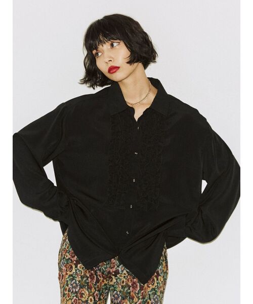 jouetie（ジュエティ）の「ドレスシャツ（シャツ/ブラウス・レディース・ブラック/ブルー/アイボリー・MEDIUM）」の8枚目の写真