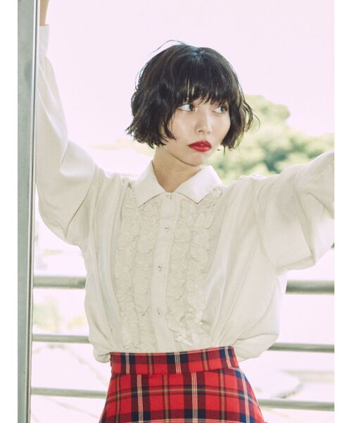 jouetie（ジュエティ）の「ドレスシャツ（シャツ/ブラウス・レディース・ブラック/ブルー/アイボリー・MEDIUM）」の16枚目の写真