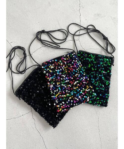 Ungrid（アングリッド）の「スパンコールショルダーバッグ（ショルダーバッグ・レディース・ブラック/グリーン/その他1・FREE）」の4枚目の写真