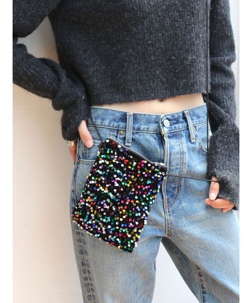 Ungrid（アングリッド）の「スパンコールショルダーバッグ（ショルダーバッグ・レディース・ブラック/グリーン/その他1・FREE）」の9枚目の写真